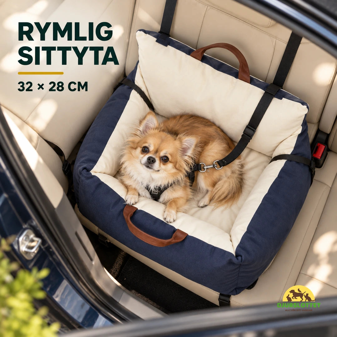 PawHut Hundbilstol sedd ovanifrån med 32 x 28 cm sittyta - Djurslottet