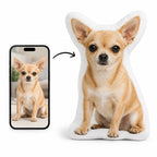 Personlig Husdjurskudde med Foto – 30 cm med chihuahua från mobilbild till kudde – Djurslottet