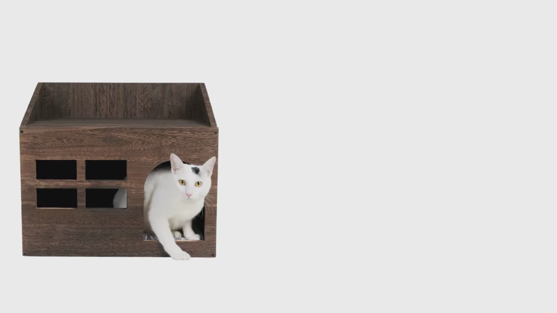 Video av Trähus för katt inomhus - Djurslottet