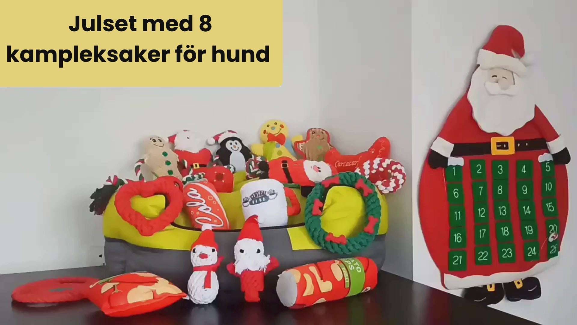 Video av Julset med 8 kampleksaker för hund - Djurslottet