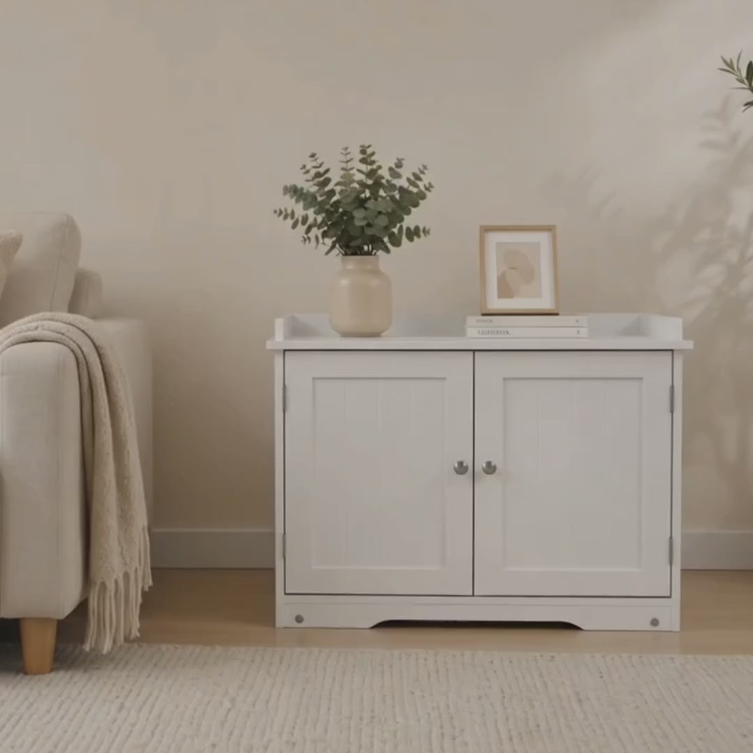 Video av PawHut Kattlådeskåp med sidoentré - Djurslottet