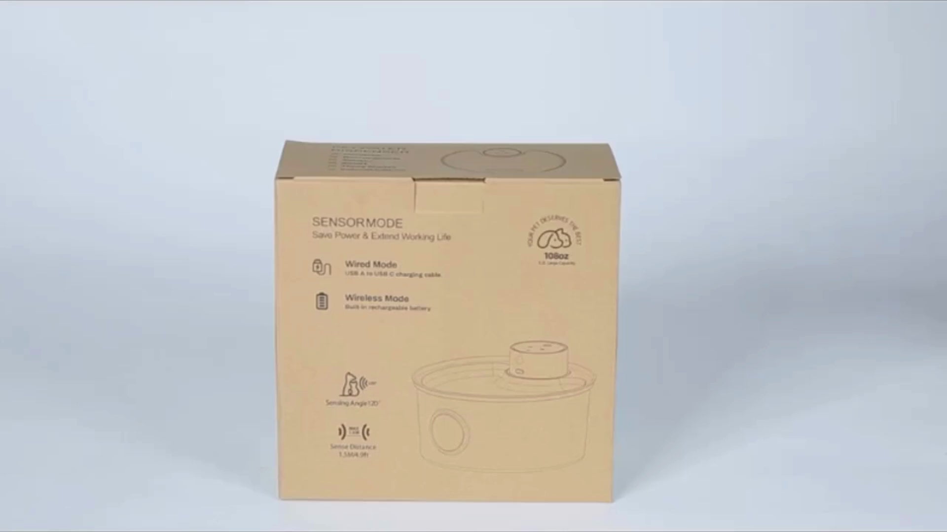 Video av Trådlös Vattenfontän Rostfri - Djurslottet