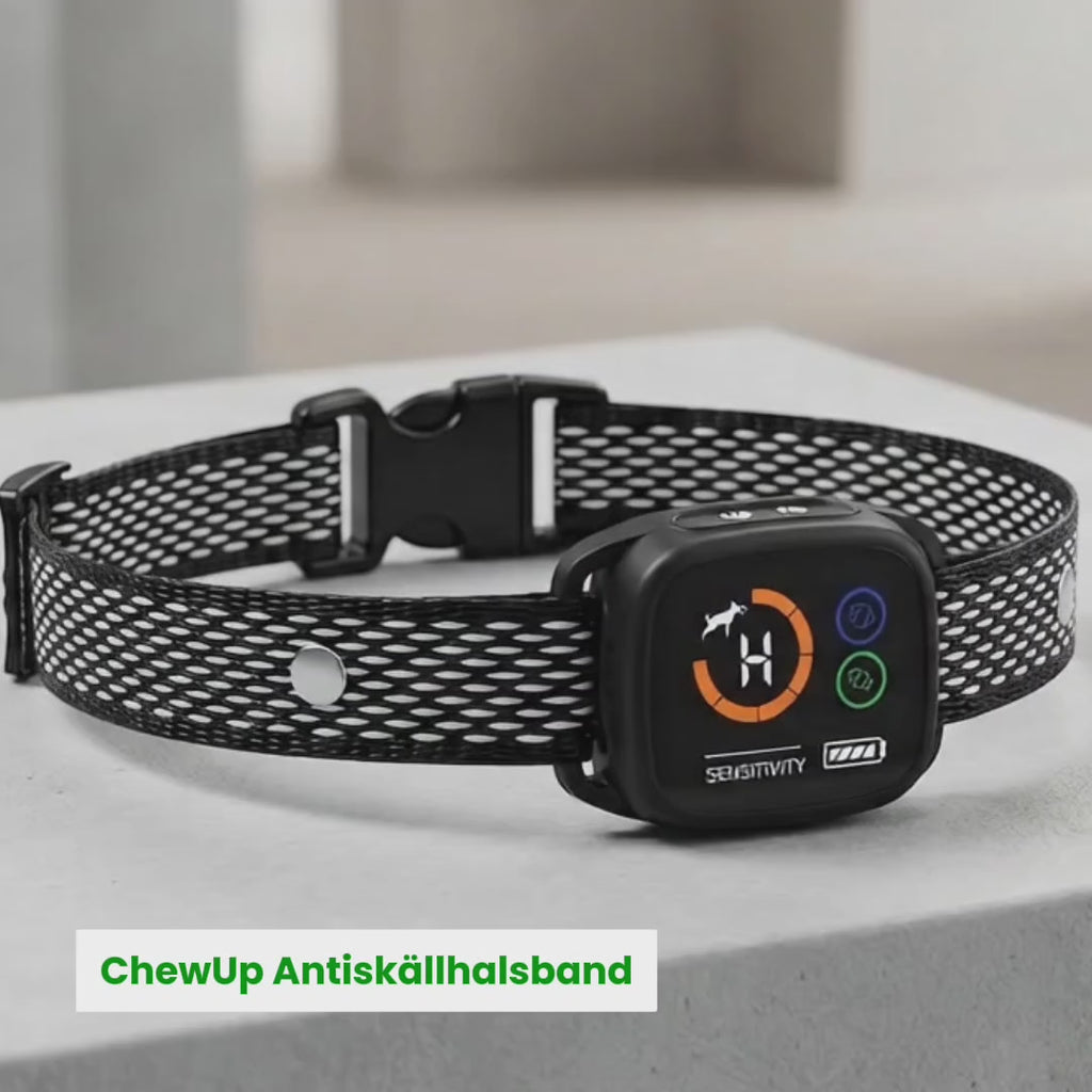 ChewUp Antiskällhalsband video - hur halsbandet fungerar med ljud och vibration - Djurslottet