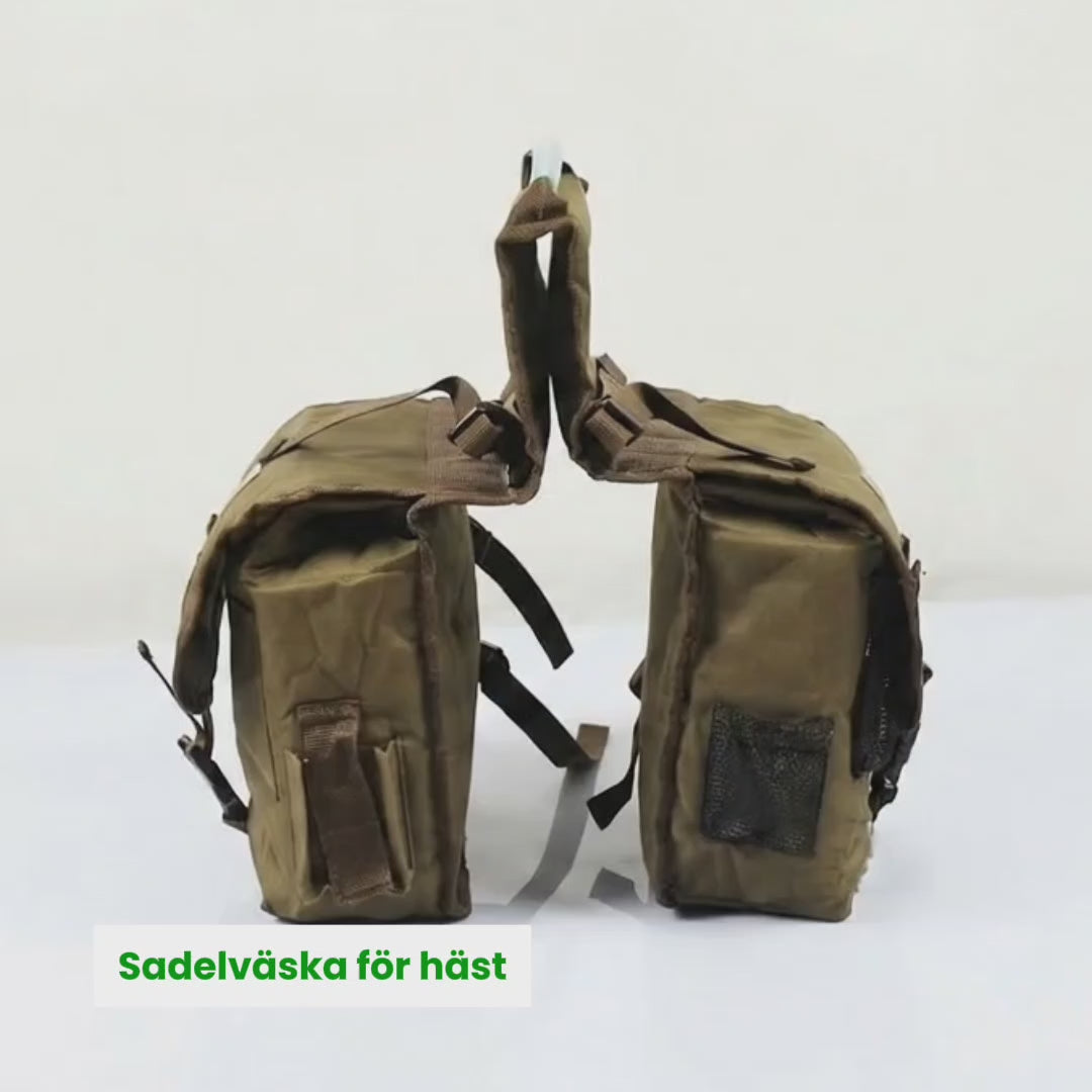 Selnor Dubbel Sadelvaska for Hast Video - Djurslottet