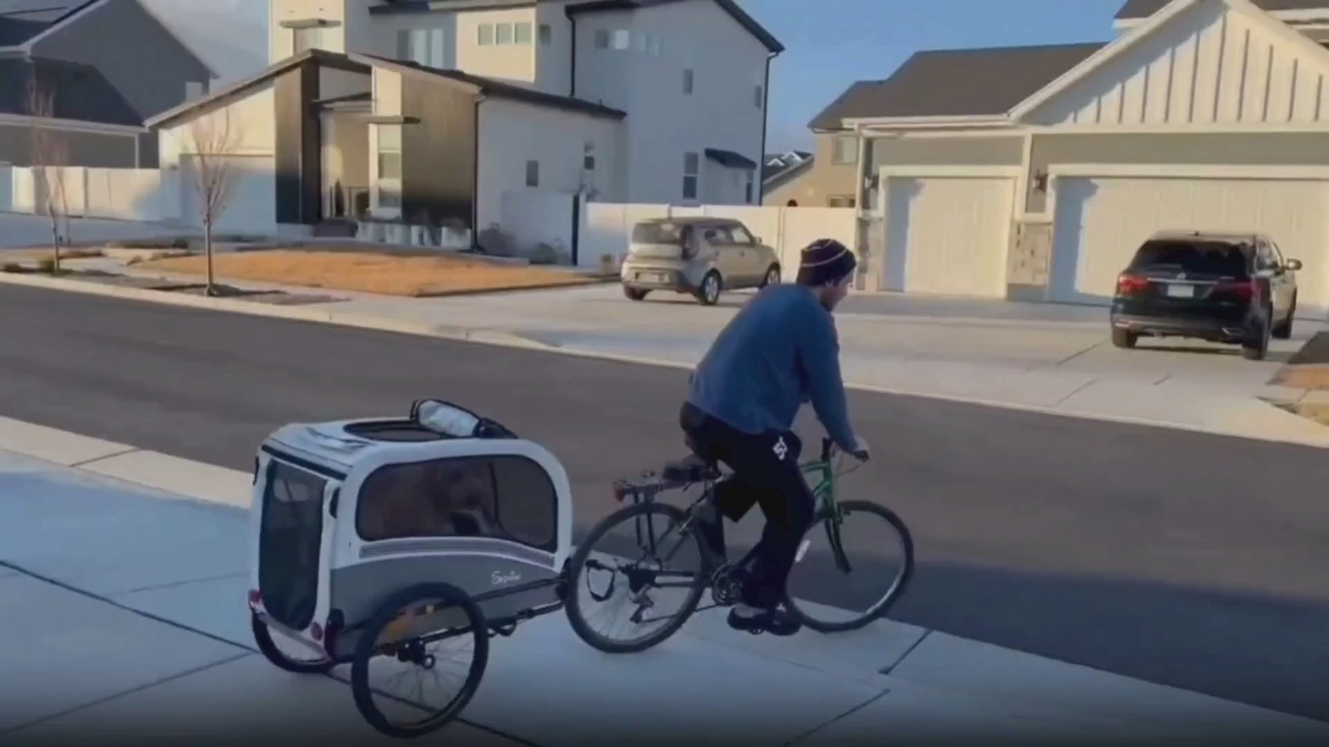 Video av Stor Cykelvagn för Hund - Djurslottet