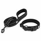 Reflexpaket – koppel och halsband, svart – Djurslottet