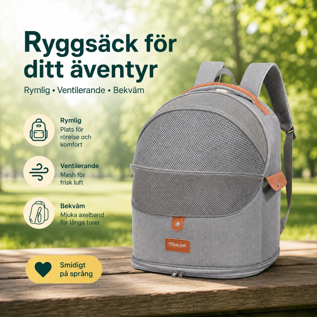 Rymlig kupé med mjuk dyna och stor meshpanel - Djurslottet