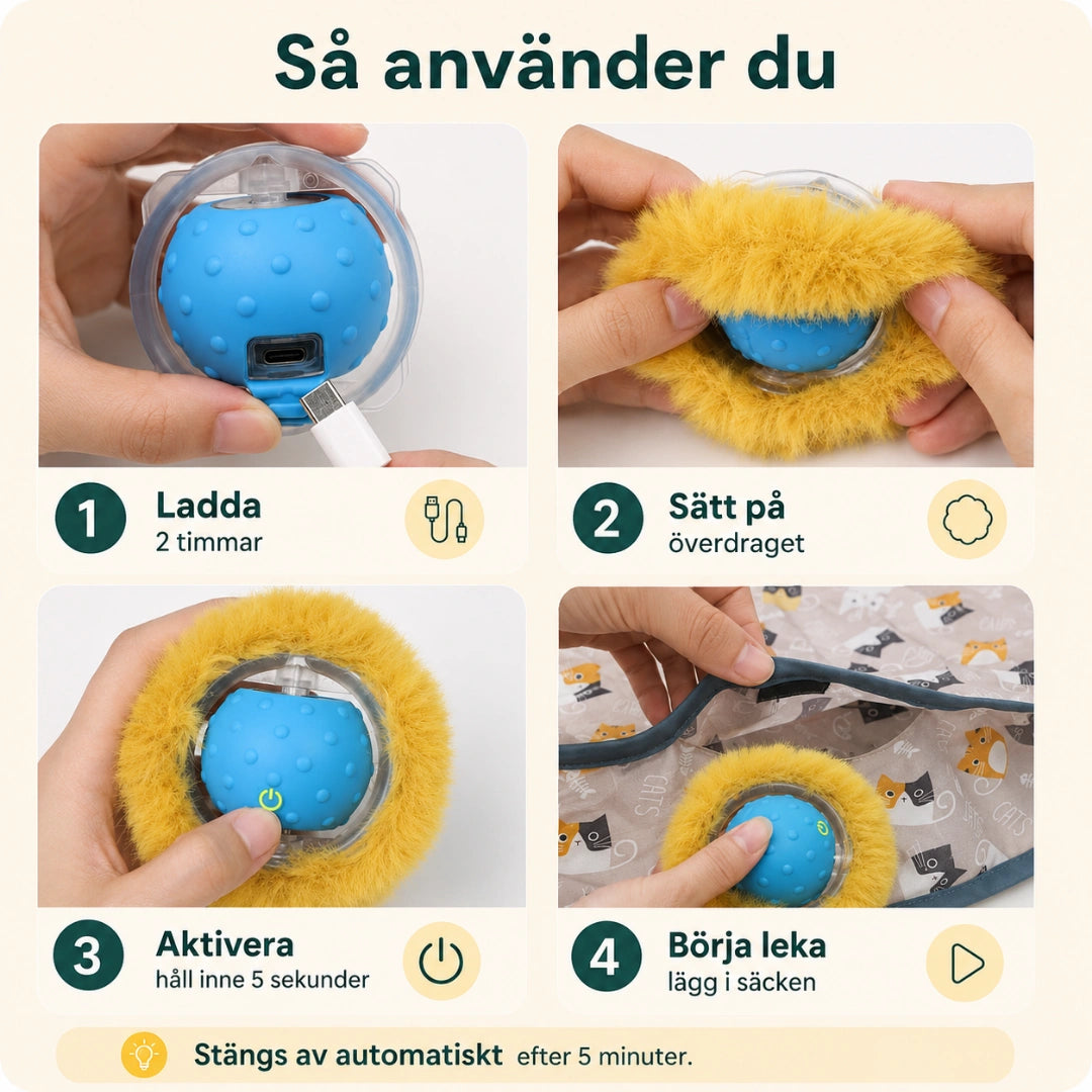 Så använder du den interaktiva kattleksaken - Djurslottet