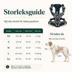 Storleksguide för blommönstrad hundsele - Djurslottet
