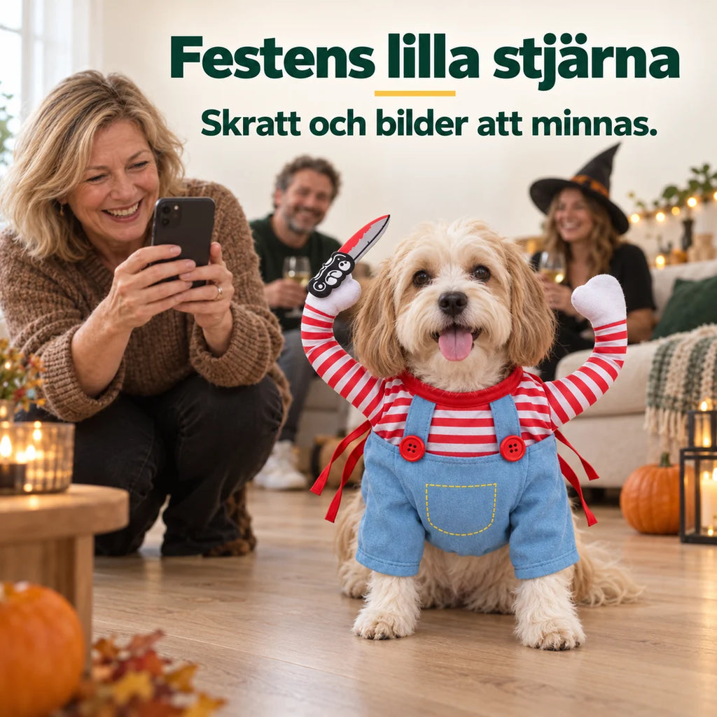 Halloweenkostym för hund & katt - Hund på halloweenfest - Djurslottet