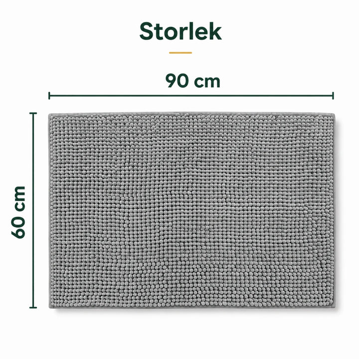 Storleksguide för tassmatta 90x60 cm – Djurslottet