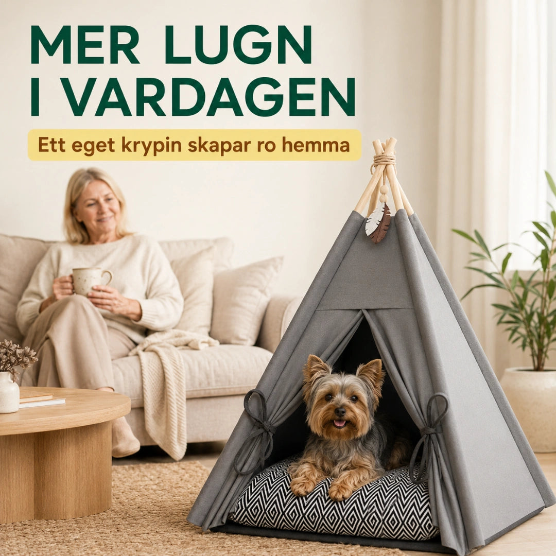 PawHut Tipitält med Dyna ger hunden en lugn plats hemma - Djurslottet