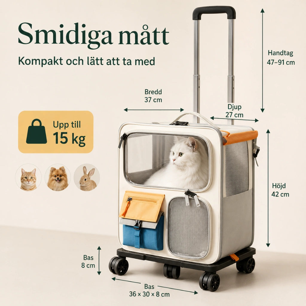 Transportväska mått 37 x 27 x 42 cm och maxvikt 15 kg - Djurslottet