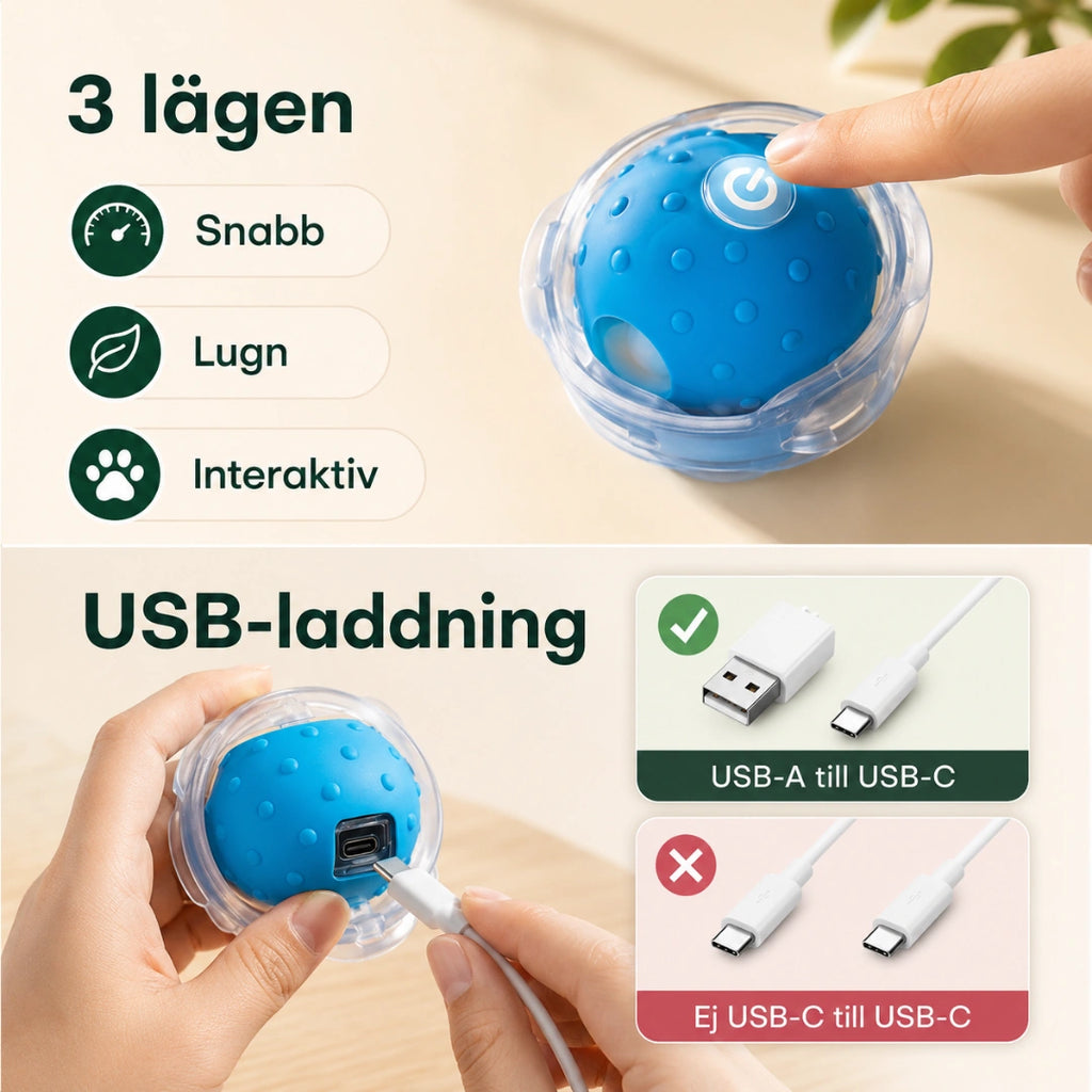 Tre lägen och USB-C-laddning - Djurslottet