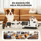 PawHut Hundtrimmer samlar pälsvård, torkning och dammsugning i en maskin - Djurslottet