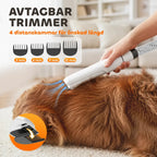 PawHut Hundtrimmer med avtagbar trimmer och distanskammar 3 till 12 mm - Djurslottet