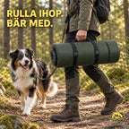 PawHut resehundbädd hoprullad med bärhandtag på skogspromenad