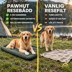 PawHut resehundbädd jämförd med en vanlig tunn resefilt