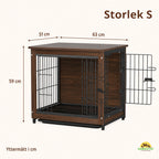 Inredningsbord med Inbyggd Hundbur, storlek S: 63 × 51 × 59 cm yttermått - Djurslottet