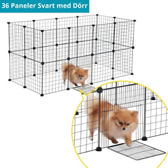 35 Paneler + 1 Dörrpanel - Svart