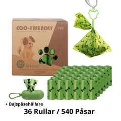 36 Rullar (540 påsar) + Hållare