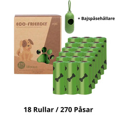 18 Rullar (270 påsar) + Hållare