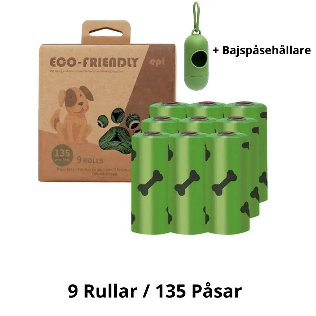 Nedbrytbara Bajspåsar med hållare - Djurslottet