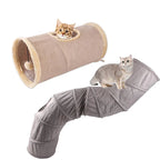 Hopfällbar Kattunnel Mocca - Djurslottet