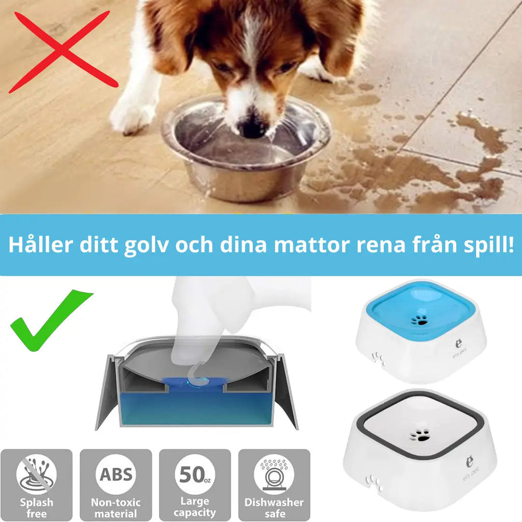 Vattenskål Till Hundbur, 
Spillsäker Vattenskål Hund, Antispill vattenskål - djurslottet