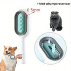 Kattborste Långhårig, 
Hundborste Långhårig, Dubbelsidig wipeorste för hundar och katter - Blå färg