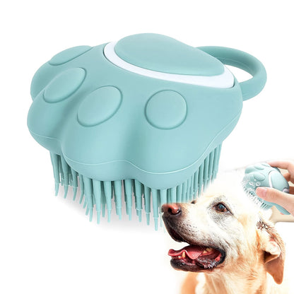 Dog Bath Brush Super Soft Bath Bottle Divider Silicone Shower Brush Body Brush For Dogs And Cats Refillable Shower Gel - djurslottet