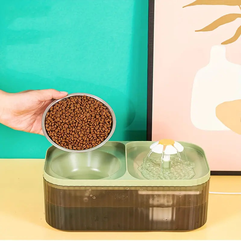 MealStream Vattenfontän med Matskål - Djurslottet