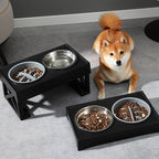 Upphöjd Matskål Katt, 
Hund Matskål, Justerbar Upphöjd Matskål - Djurslottet