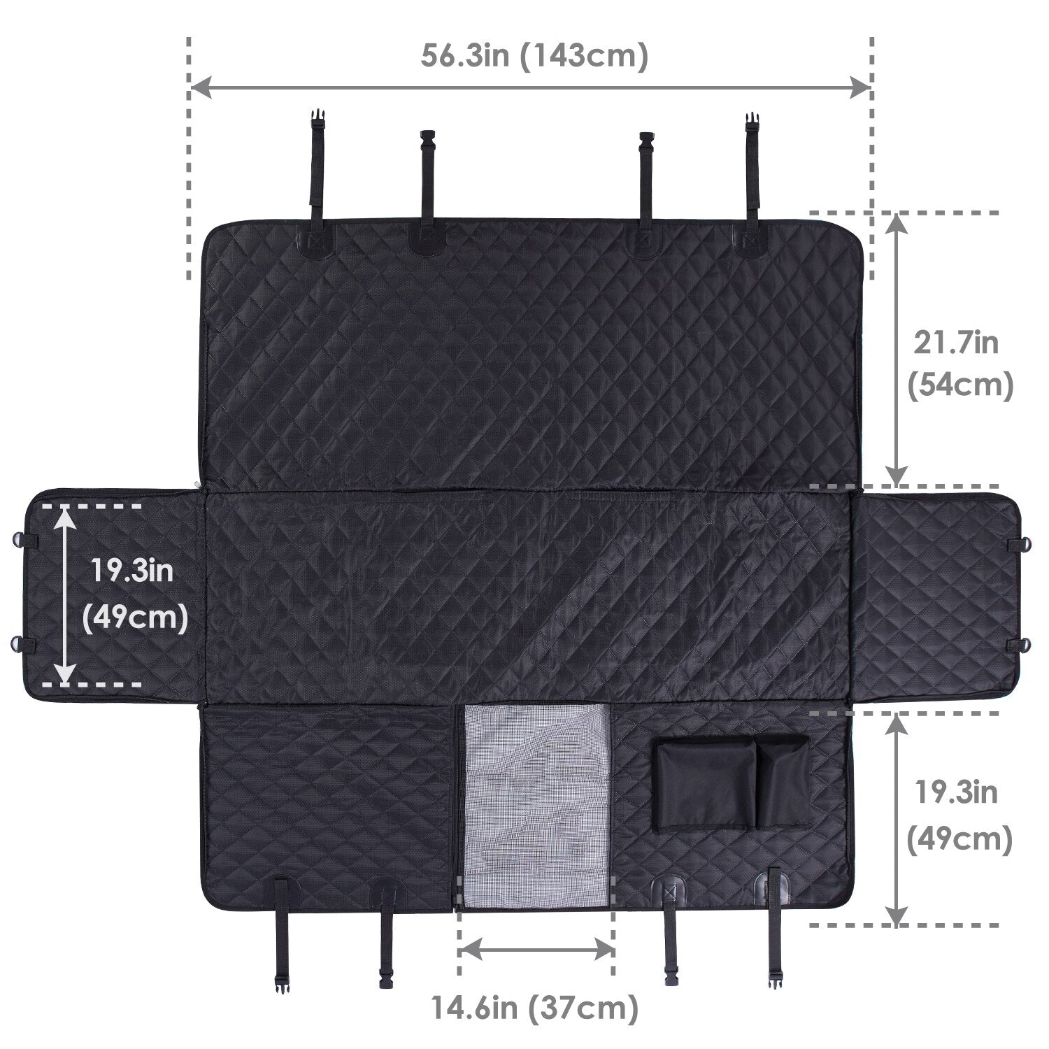 Bilskydd För Hund, 
Bilskydd Hund Baksäte, Komplett baksätesskydd repsäker - Djurslottet