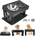 Upphöjd Matskål Katt, 
Hund Matskål, Justerbar Upphöjd Matskål - Djurslottet