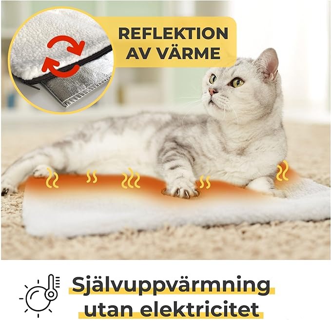 Värmedyna Katt, 
Elektrisk Värmedyna Katt, Självuppvärmande Värmedyna