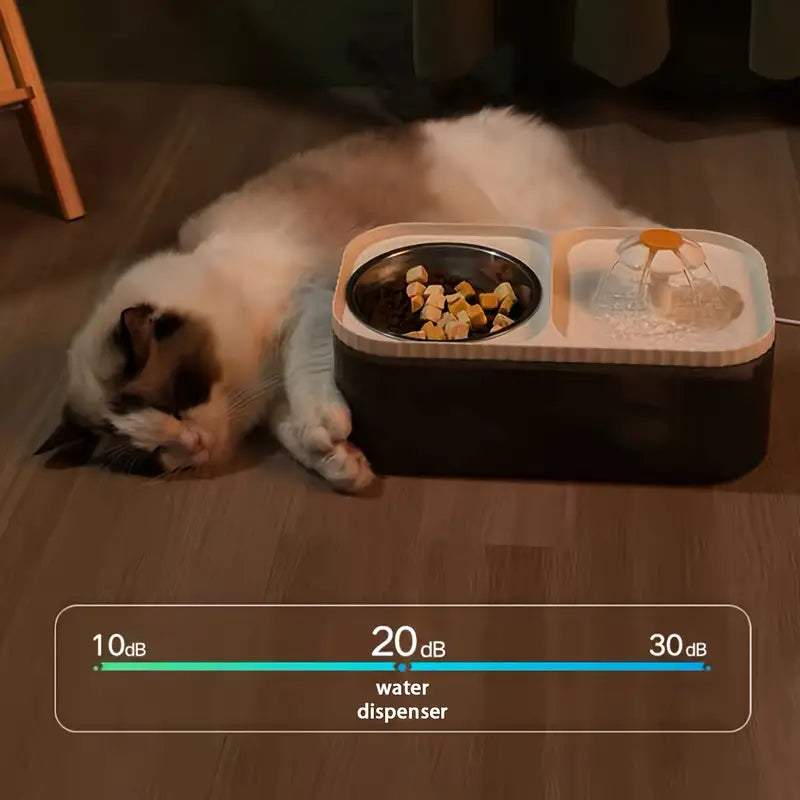 MealStream Vattenfontän med Matskål - Djurslottet